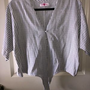 BuddyLove Marco Tie Front Button Top